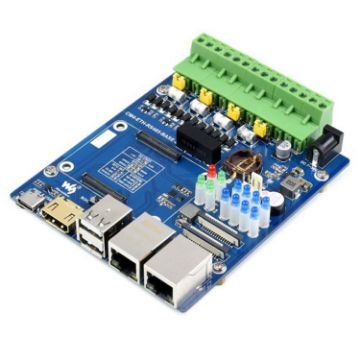 Picture of Waveshare Dual ETH Quad RS485 Base Board B for Raspberry Pi CM4, Gigabit Ethernet