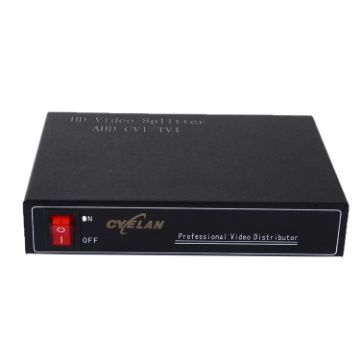 Coaxial AHD/CVI/TVI 1 into 4 Video Signal Splitter - Splitter for CCTV Cameras - 1