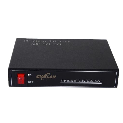 Coaxial AHD/CVI/TVI 1 into 4 Video Signal Splitter - Splitter for CCTV Cameras - 1