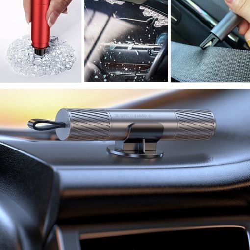 Silver Vehicle-Mounted Safety Hammer - Escape Broken Window - 1