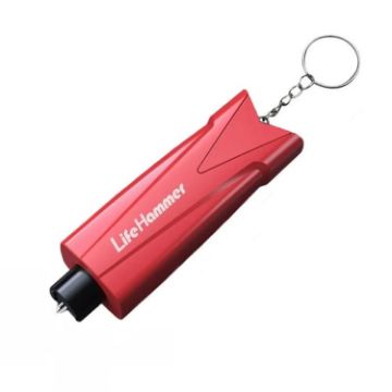 Red Vehicle Safety Hammer - Emergency Window Breaker - 1