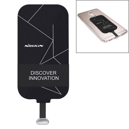 NILLKIN Magic Tag QI Wireless Charging Receiver USB-C Port Black - 1