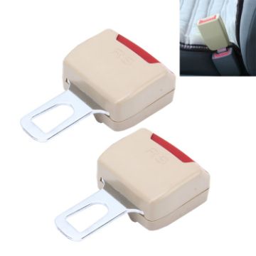 2 PCS RS-01 Car Seat Belt Extension Buckle - Khaki - 1