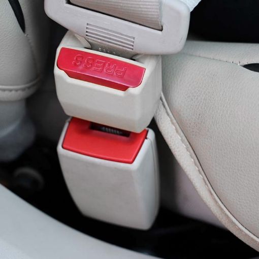 Universal Car Seat Belt Extension Buckle Grey - 2 PCS - 1