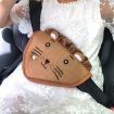 Car Child Seat Belt Adjusting Device - Mesh Fabric Lion Cover - 1