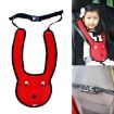 Car Child Rabbit Double Shoulder Seat Belt Adjuster - Red - 1