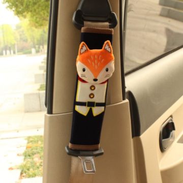 Children Car Seat Belt Cartoon Cover - Fox Design - 1