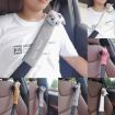 Cute Cartoon Seat Belt Cushion, 23cm, Pink Cat - 2