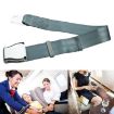Gray Aircraft Seat Belt Extension - Adjustable Buckle, Two Point - 1