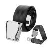 Gray Aircraft Seat Belt Extension - Adjustable Buckle, Two Point - 3