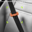 Black Silicone Seatbelt Buckle Protector - Anti Scratch Cover - 4