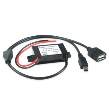 12V to 5V 3A Car Power Converter USB+mini Voltage Regulator - 1