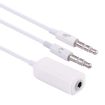 3.5mm Female to Male Microphone & Earphone Adapter Cable for Apple - 78cm White - 1