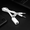 3.5mm Female to Male Microphone & Earphone Adapter Cable for Apple - 78cm White - 4