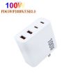 GaN 100W Dual USB + Dual USB-C Charger for Apple MacBook - US/UK Plug - 3