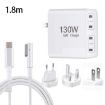 GaN 130W 4-Port USB-C PD65W/PD30W Charger with Type-C to MagSafe Cable - 1