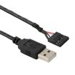 5 Pin Motherboard Female Header to USB 2.0 Male Adapter Cable - 50cm - 2