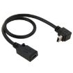 90 Degree Mini USB Male to Mini USB Female Adapter Cable, 28cm Length - 1
