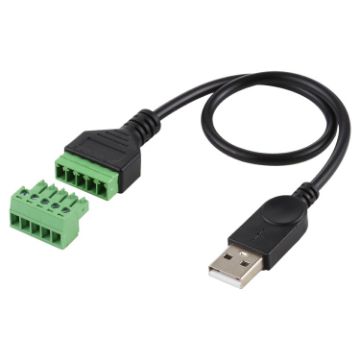 USB Male to 5 Pin Pluggable Terminals Solder-free Connector Adapter Cable - 1