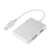 4 in 1 USB 3.0 to VGA HDMI DVI RJ45 Network Card Ethernet Converter - 1