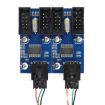 9 Pin USB Header Male to 4 Female Extension Cable Card - 6