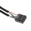 9 Pin USB Header Male to 4 Female Extension Cable Card - 7