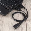 USB Female to 2 USB Male Cable, 30cm Length - 4