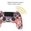 Picture of For PS4 Wireless Bluetooth Game Controller With Light Strip Dual Vibration Game Handle (Flame)