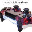 Picture of For PS4 Wireless Bluetooth Game Controller With Light Strip Dual Vibration Game Handle (Flame)