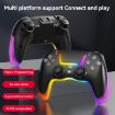 PS4 Dazzle Color Light Wireless Bluetooth Grip - Black - 3