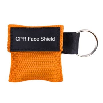 Picture of CPR Emergency Face Shield Mask Key Ring Breathing Mask (Orange)