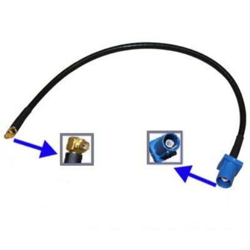 Fakra C Male to MMCX Male Connector Adapter Cable/Antenna - 1