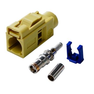 Picture of For RG174 Cable Fakra Radio Crimp Female Jack/Plug Connector with Phantom RF Coaxial (Fakra K)