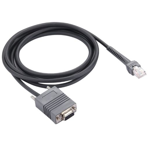 2m RS232 to RJ45 Scanner Serial Data Cable for Symbol LS2208 - Grey - 1