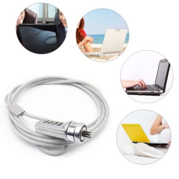 4 Digit Computer Lock Notebook Anti-theft Password Lock - 3.5mm x 1.2m - 1