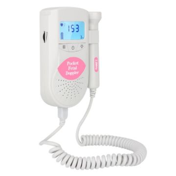 JPD-100S6 LCD Ultrasonic Fetal Stethoscope Monitor (Pink) - 1