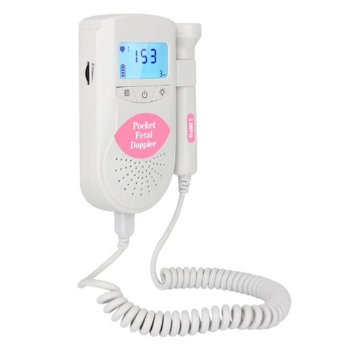 JPD-100S6 LCD Ultrasonic Fetal Stethoscope Monitor (Pink) - 1