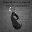 Samsung Galaxy SmartTag 2 TPU Carbon Fiber Half Wrap Keychain Case White - 4