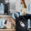 Samsung Galaxy SmartTag 2 TPU Carbon Fiber Half Wrap Keychain Case - Deep Blue - 5