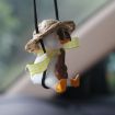 Car Cartoon Duck Rear View Mirror Interior Pendant - Pink Hat Duck - 4