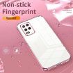 Blue Transparent Plating Case for Realme 8 5G - Fine Hole Design - 4