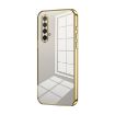 Realme X50/X50m 5G Transparent Plating Phone Case - Gold - 1
