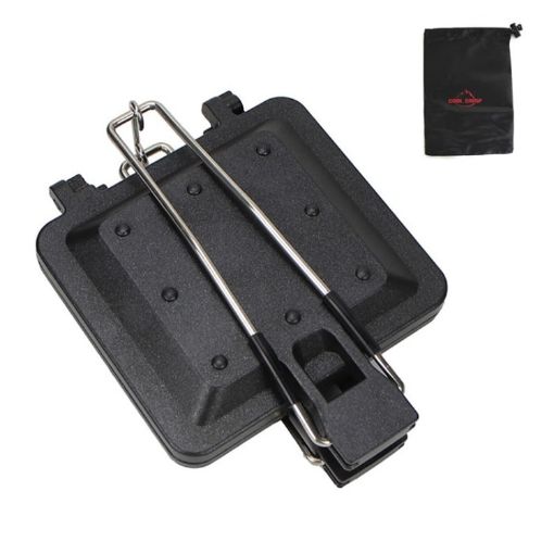 COOL CAMP CF-807 Outdoor Camping Folding Portable Sandwich Nonstick Grill Pan - 1