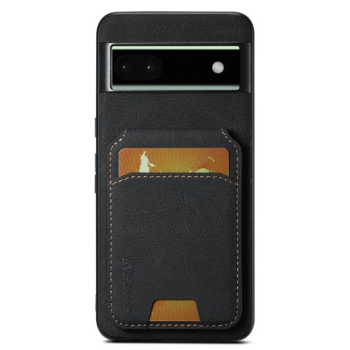 Google Pixel 6a Suteni H02 Litchi Leather Card Wallet Stand Back Phone Case - 1