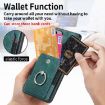 Samsung Galaxy A51 Retro Skin-feel Ring Card Wallet Phone Case Green - 3