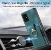 Samsung Galaxy A51 Retro Skin-feel Ring Card Wallet Phone Case Green - 4