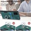 Samsung Galaxy A51 Retro Skin-feel Ring Card Wallet Phone Case Green - 5