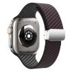 Apple Watch Series 6 44mm Carbon Fiber Magnetic Silver Buckle Watch Band - 2