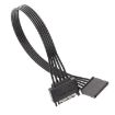 60cm SATA 15Pin Male/Female Extension Cable for HDD Power Connection - 1
