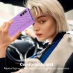Samsung Galaxy A55 Zipper Wallet Rhombic Leather Phone Case - Purple - 7